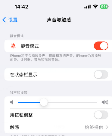 郸城苹果15Pro维修网点分享iPhone15Pro系列机型中隐藏静音图标 